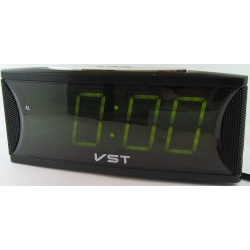 Часы-буд. электронные VST-719-2 (зел. циф.)