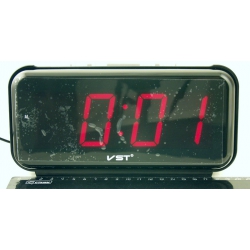 Часы-буд. электронные VST-806-1 (крас. циф.)