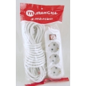 Удлинитель сетевой 3 розет. 8м M-318 MAKEL