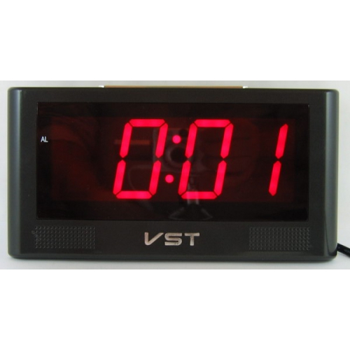 Часы-буд. электронные VST-732-1 (крас. циф.)