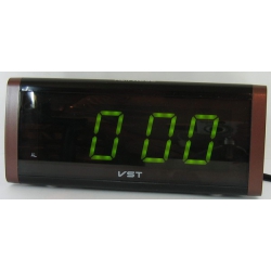 Часы-буд. электронные VST-730-2 (зел. циф.)