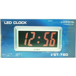 Часы-буд. электронные VST-780-1 (крас. циф.)