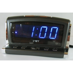 Часы-буд. электронные VST-718-5 (син. циф.)