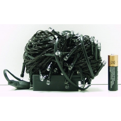 Гирлянда 140 светод. (6 мм) белые черн. шнур