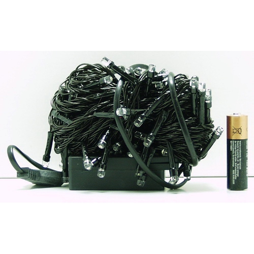 Гирлянда 140 светод. (6 мм) белые черн. шнур