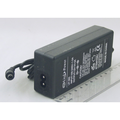 Блок питания для в/кам., DVD (3A 12V) LP-360 толст. шт. (5,5*2,5)