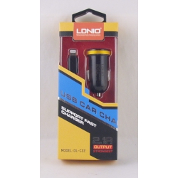 Зарядное устройство для IPHONE 5 авто 5V 2,1A LDNIO C-22-IP5 + 2USB