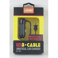 Зарядное устройство для SAMSUNG авто 5V 2,1A LDNIO AC-25-V8 + USB