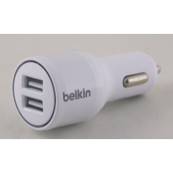 Блок питания для MP3 (2 USB, без шнура) 5V 2A BELKIN E-2A прикур без короб.
