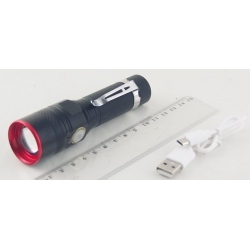 Фонарь светодиодный (1 мощ. акк.) 100W H-610-T6 USB zoom 