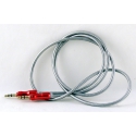 Шнур AUX (Джек 3,5 - Джек 3,5) 1м метал. M-24