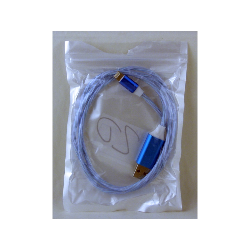 Шнур для IPHONE5 1м Z2-I5 светящ.