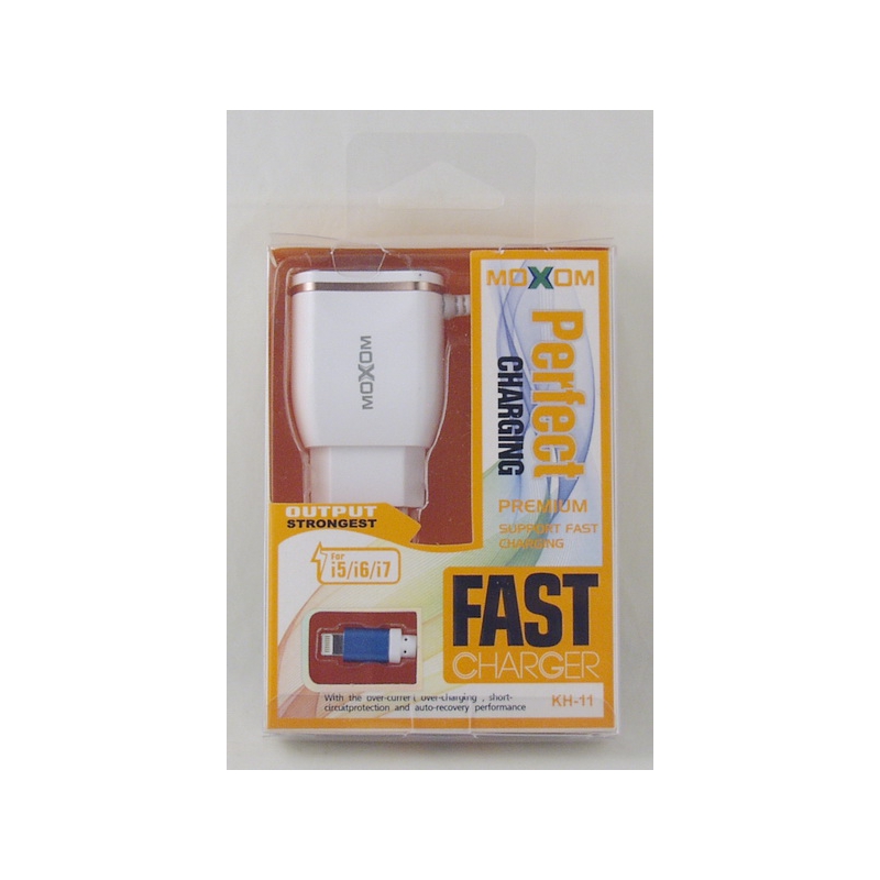 Зарядное устройство для IPHONE5 сетев. 2,4A MOXOM KH-11-I5 USB