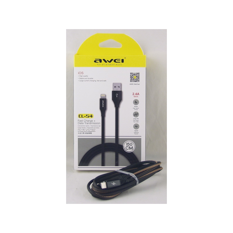 Шнур для IPHONE5 1м CL-54 в короб. AWEI