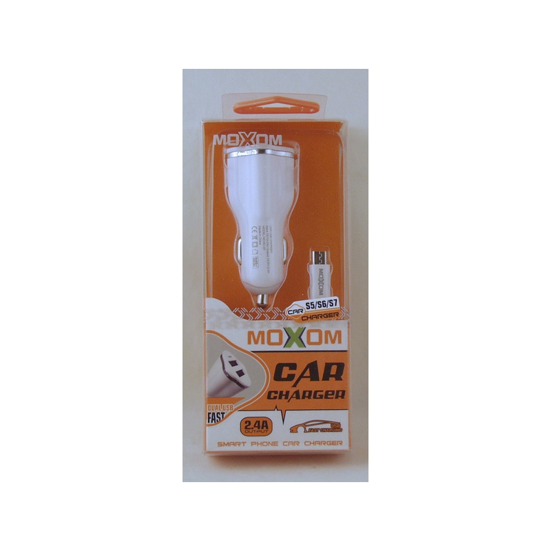 Зарядное устройство для SAMSUNG авто KC-07 2.4A с 2 USB MOXOM 