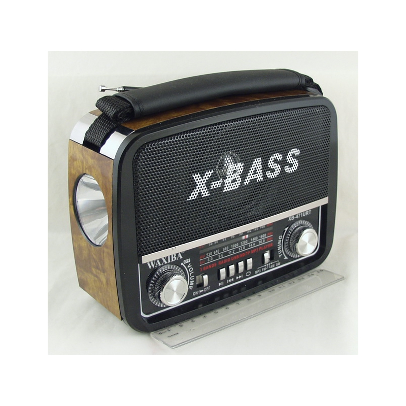 Радиоприёмник XB-471U (FM/AM/FM) SD, USB сетев. встроен. аккум. фонарь