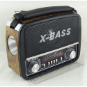 Радиоприёмник XB-471U (FM/AM/FM) SD, USB сетев. встроен. аккум. фонарь
