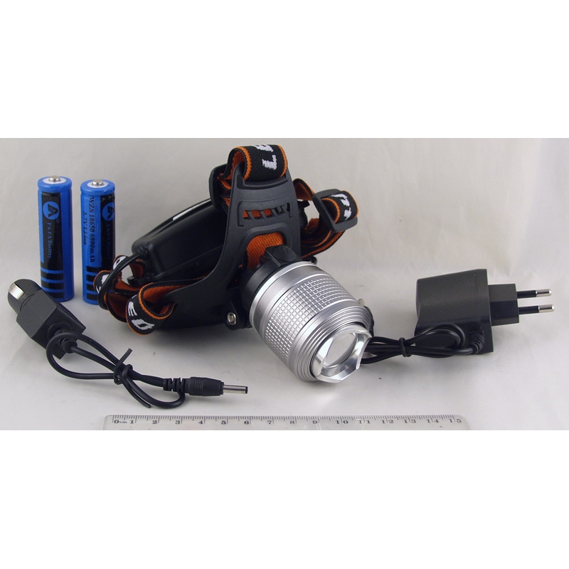 Фонарь головной (1 ярк.+ акк + ЗУ) 3р.5000W №2199-T6 крут. zoom