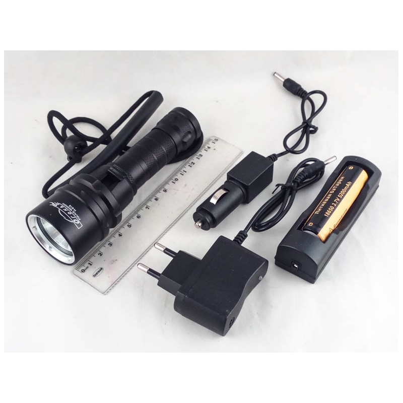 Фонарь светодиодный (1 желт., акк., ЗУ) H-618 подводный 