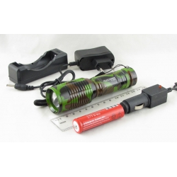 Фонарь светодиодный (1 мощ., акк.+ЗУ) 5000W HL-101M-T6 комуф., zoom