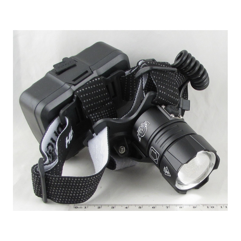 Фонарь головной (1 ярк.,3 акк.+  шнур microUSB) H-725-P70 zoom 