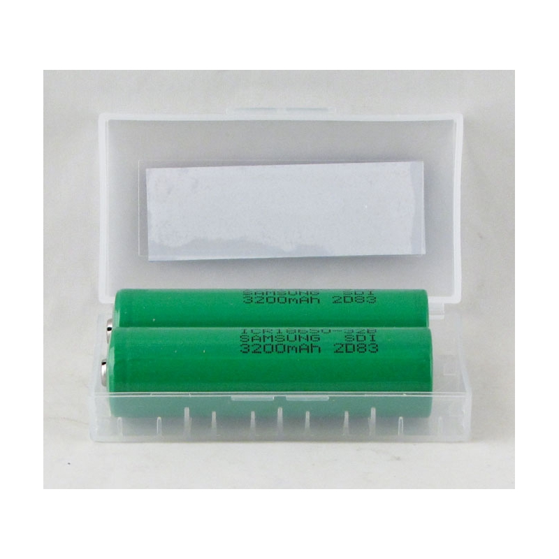 Аккумулятор для фонарика №18650 3200mA SAMSUNG бытовые (по 2шт) зеленые