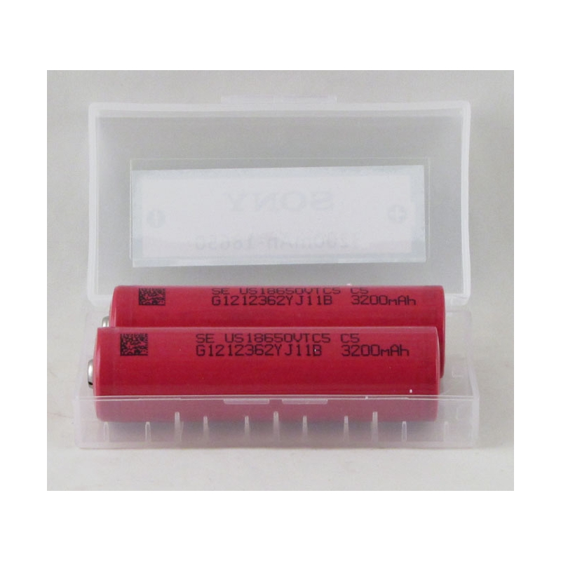 Аккумулятор для фонарика №18650 3200mA SONY бытовые (по 2шт) красные