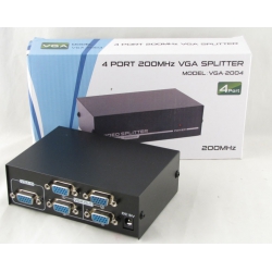 Разветвитель VGA (сплиттер) 1080P 1 вход, 4 выхода VGA-2004 в коробке 