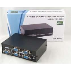 Разветвитель VGA (сплиттер) 1080P 1 вход, 4 выхода VGA-2004 в коробке Разветвитель VGA (сплиттер) 1080P 1 вход, 4 выхода VGA-2004 в коробке