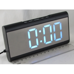 Часы-будильник электронные DT-6098-6 (белые цифры)