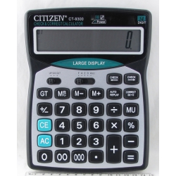 Калькулятор 9300 (CT-9300) 14 разр. больш. экран , CHECK, солнеч. батар.