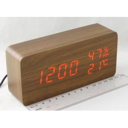 Часы-будильник электронные VST-862S-1 (крас. циф.) белые