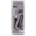 Кабель LIGHTNING MR-38-IP 2,4A 1м черный силиконовый плоский
