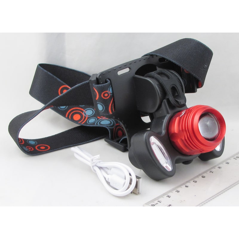 Фонарь головной/велосипед HZ-689-T6 (1 ярк.+ 2больш.+ акк.+ microUSB ) zoom - opt-master.ru