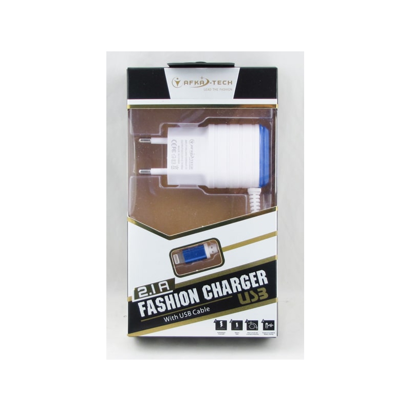 Зарядное устройство для IPHONE 5 сетев. 2,1A AF-1007 2 USB 