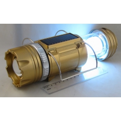 Фонарь для кемпинга YD-1076 (1 больш., шнур 3,5*1,35) 3 режима подвесной, солнеч. батарея 