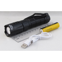Фонарь светодиодный H-849-P90 (1 мощ., акк.+ шнур microUSB zoom ??