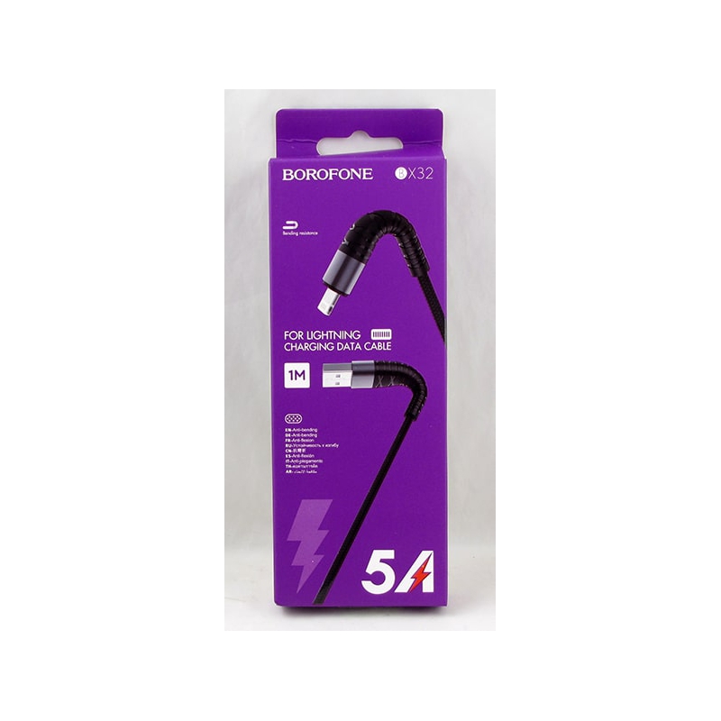 Кабель LIGHTNING BX-32-IP 5A 1м в короб. BOROFONE 