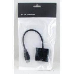 Переходник  HDMI-VGA (шнур 15см) черный
