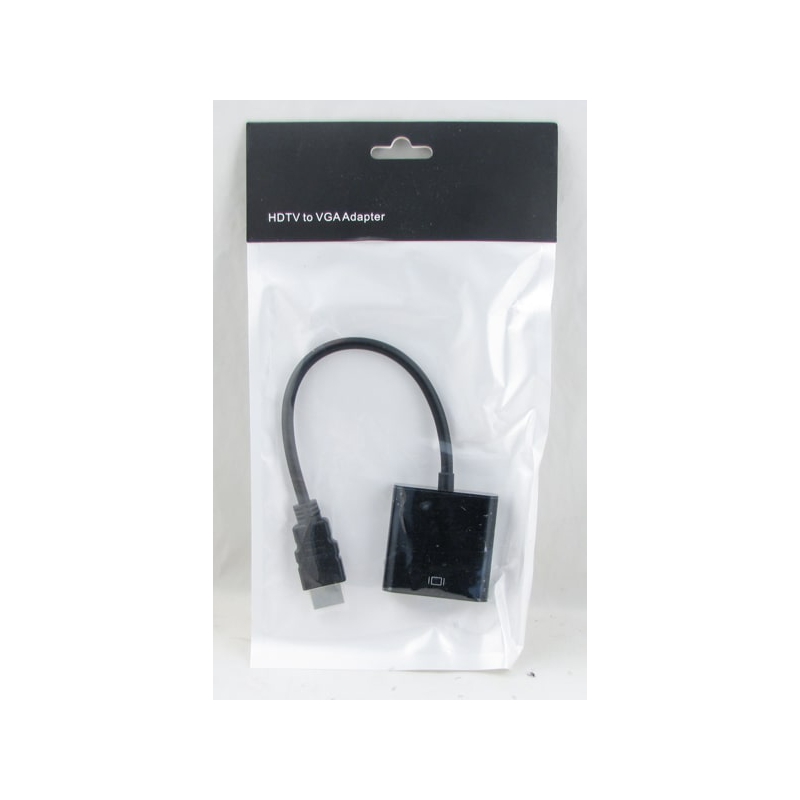 Переходник  HDMI-VGA (шнур 15см) черный