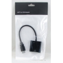 Переходник  HDMI-VGA (шнур 15см) черный