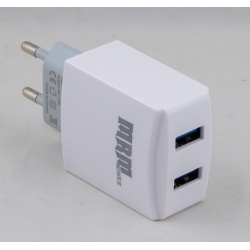Сетевое зарядное устройство 5V 2,5A 2 USB S-32 белый