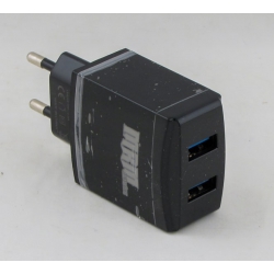 Сетевое зарядное устройство 5V 2,5A 2 USB S-32 черный