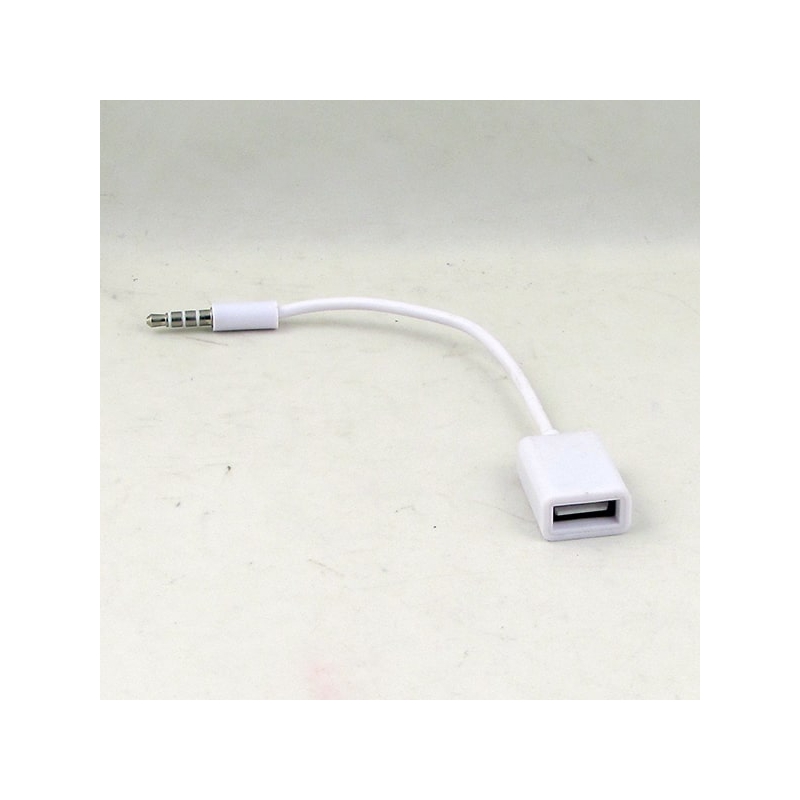 Переходник AUX (Джек 3,5мм) - USB белый
