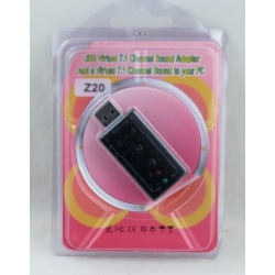 Внешняя звуковая карта Z-20 USB 7.1 с регулировкой