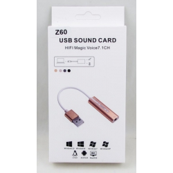 Внешняя звуковая карта Z-60 USB - Jack 3,5 (наушники)