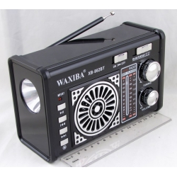Радиоприёмник XB-862URT 3 band (FM/AM/SW) USB, SD, аккум. 18650, фонарь