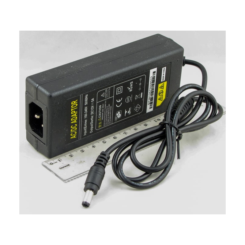 Блок питания (12V 5A) №12-502A толст. шт. (5,5*2,5)