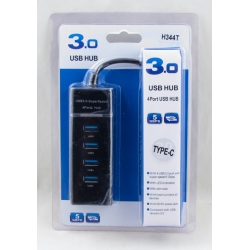 Разветвитель USB (4 входа 3.0) H-344T TYPE-C