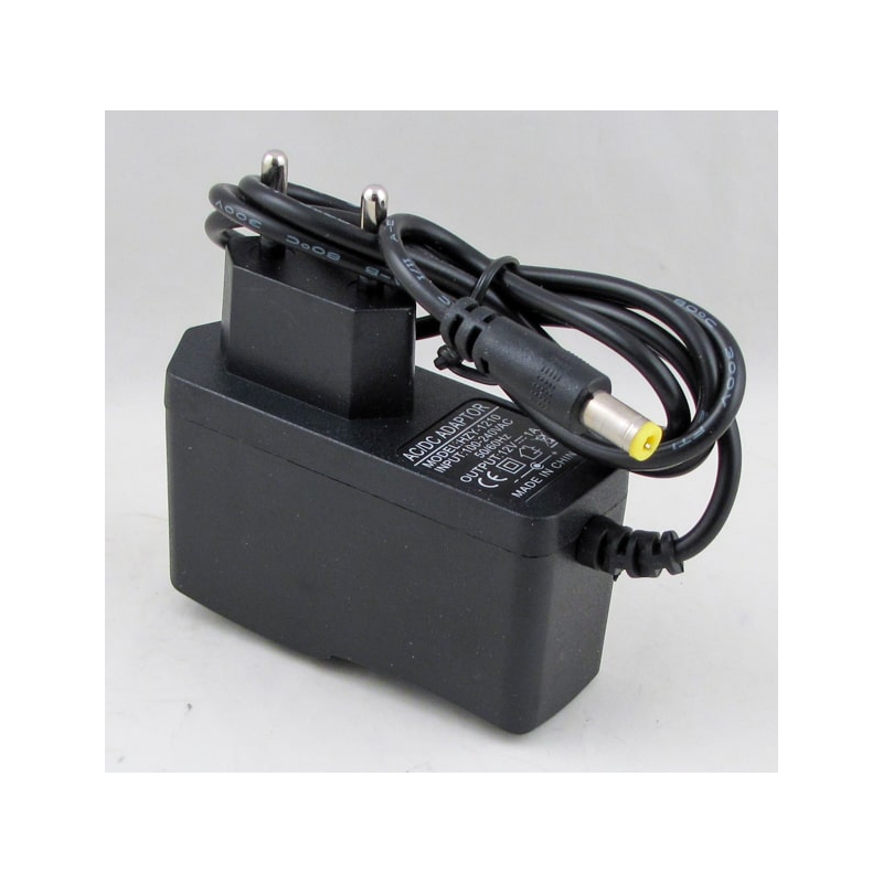 Блок питания (12V 1A) №12-1 толст. штек. (5,5*2,5) плоский 